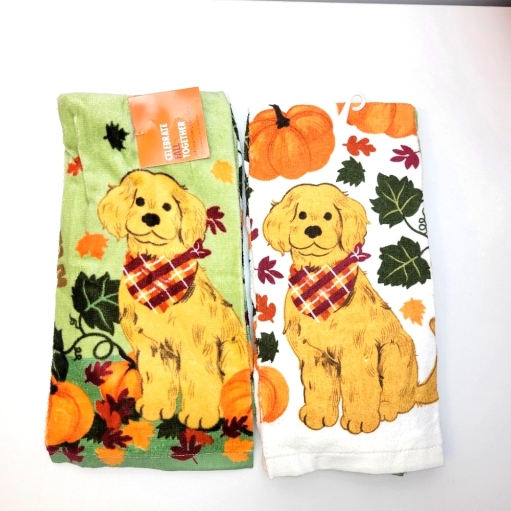 Fall kitchen towels labs